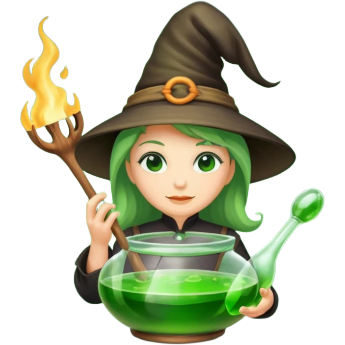 green witch cooking potion emoji