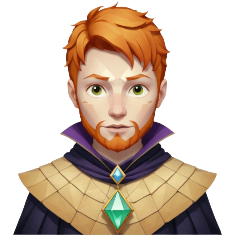 fantasy magic tarot card low poly ginger emoji