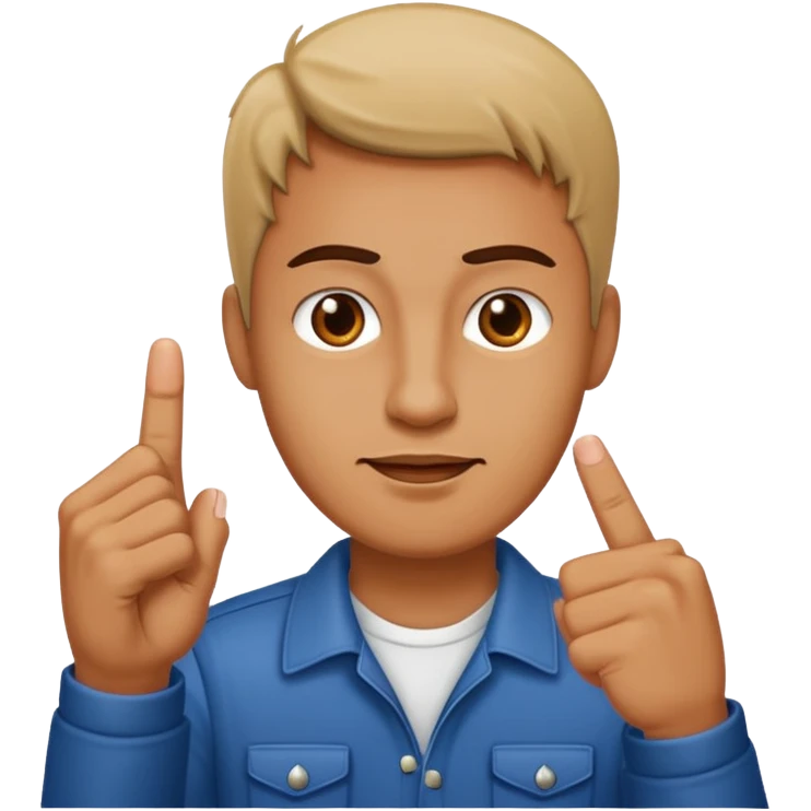 Middle finger man emoji