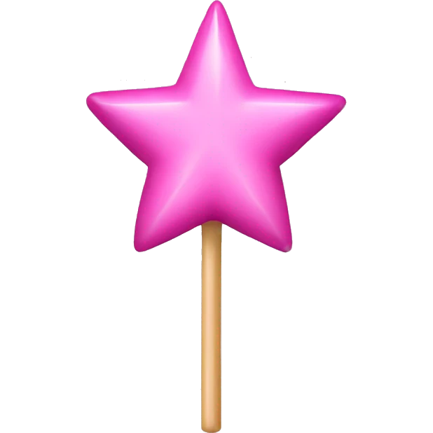 Pink star wand emoji
