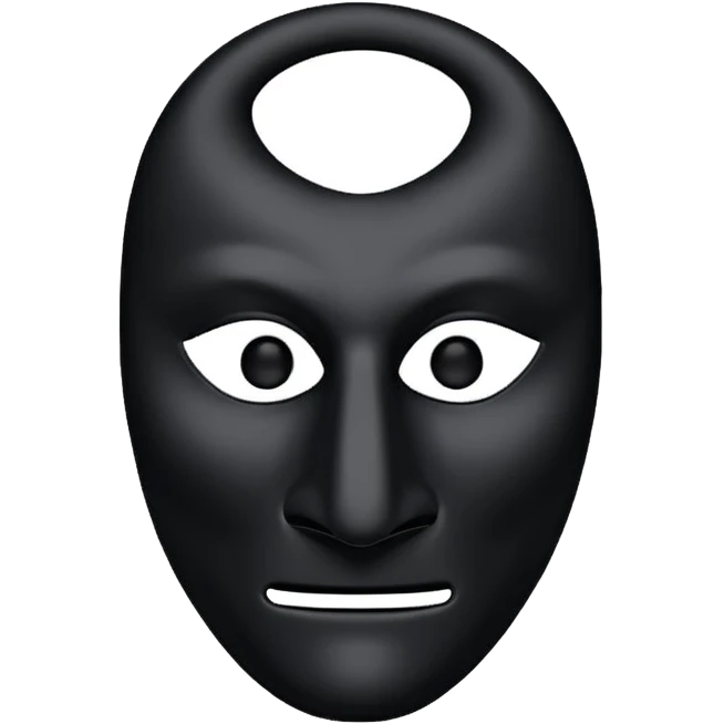 black mask with big nose emoji