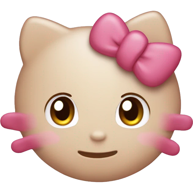 Hello kitty blushing emoji