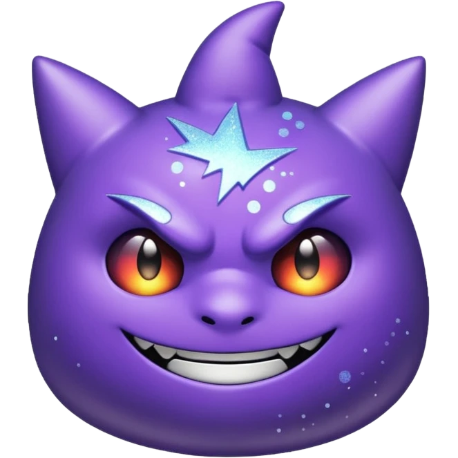 glitter roxo gengar emoji