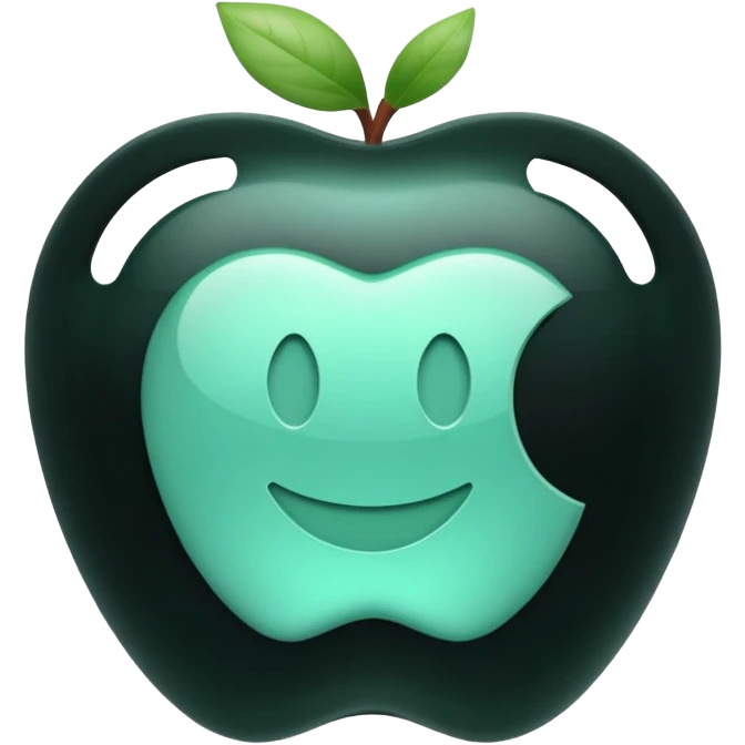 3D technical icon representing Administrative Responsibility with black and mint green (#B5F4D3) colors, compliance metrics, accountability, apple emoji style emoji