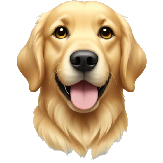 Golden retriever with halo  emoji