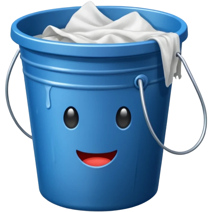 bucket with rag emoji