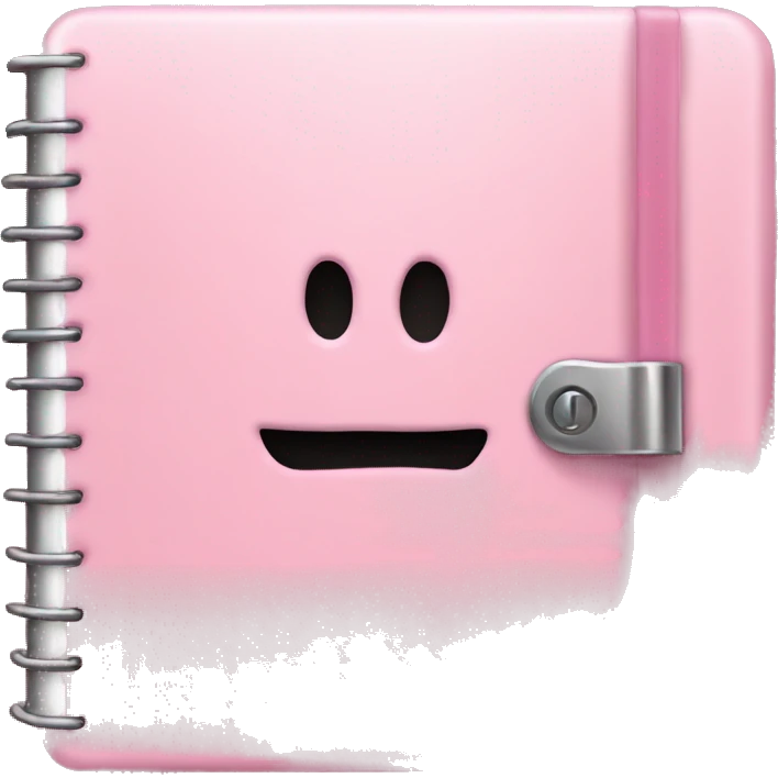 locked diary soft pink emoji