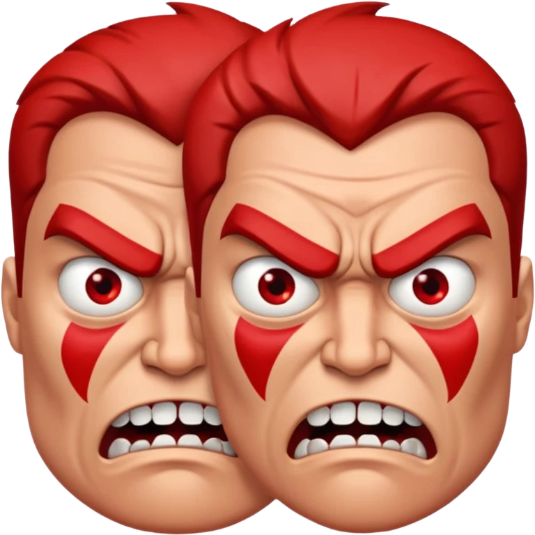 two angry faces looking at eachother

 emoji