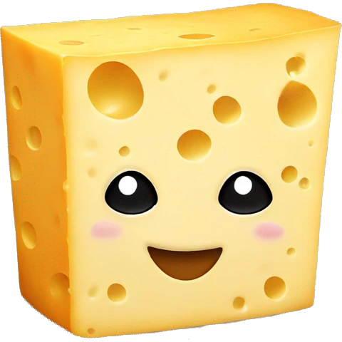 Cheese with a face emoji