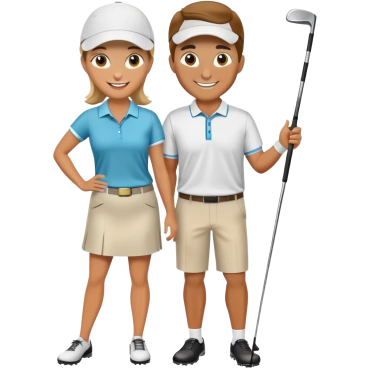 Golf couple emoji