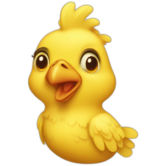 Yellow chicken  emoji