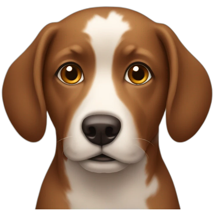 Dog—brown face emoji