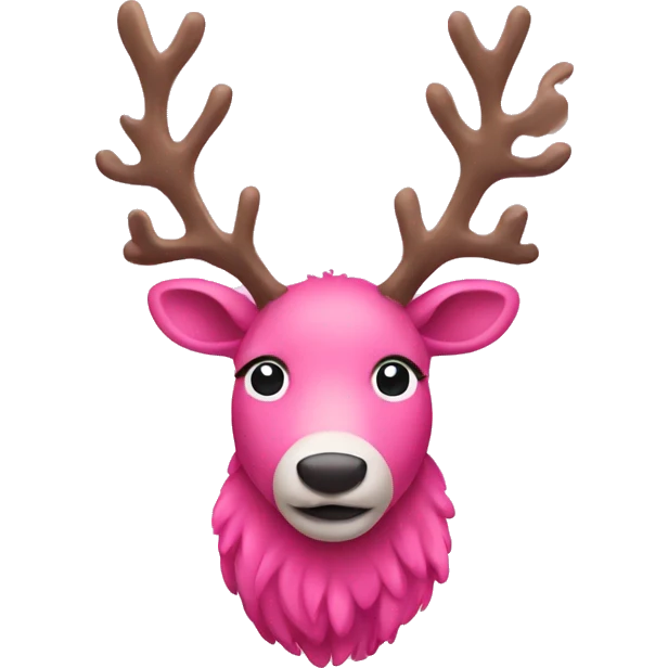 pink reindeer emoji