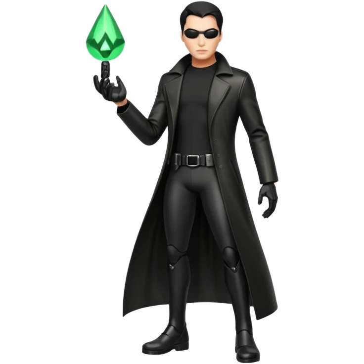Matrix trinity black leather full body emoji