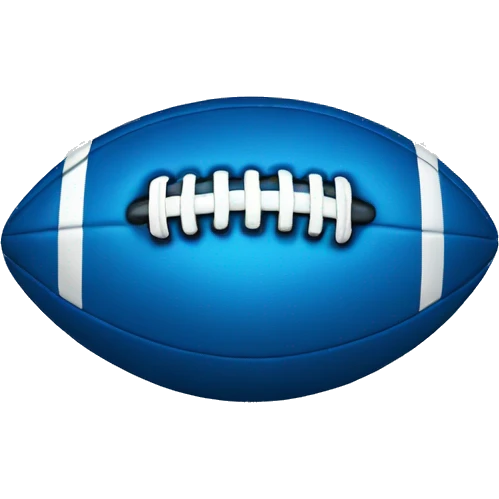 Blue football with glitter on it emoji