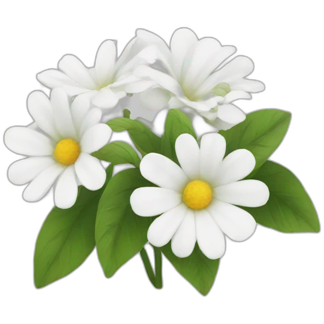 White flowers emoji