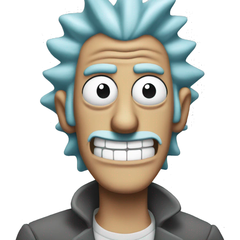 rick sanchez smiling without mustache emoji