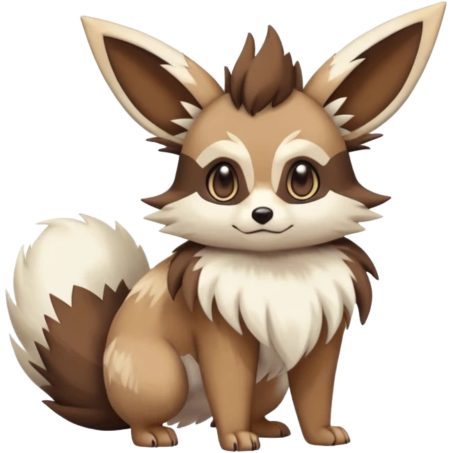 zigzagoon-Eevee-linoone-furret-Fakémon-hybrid-creature (full body)  emoji