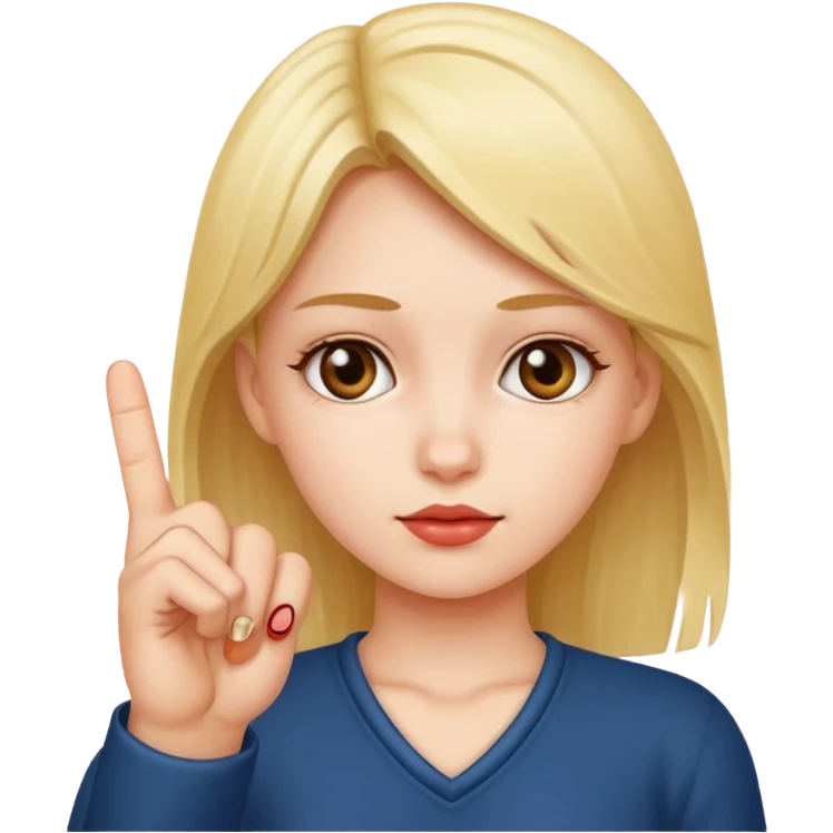 Nude girl showing his middle finge emoji