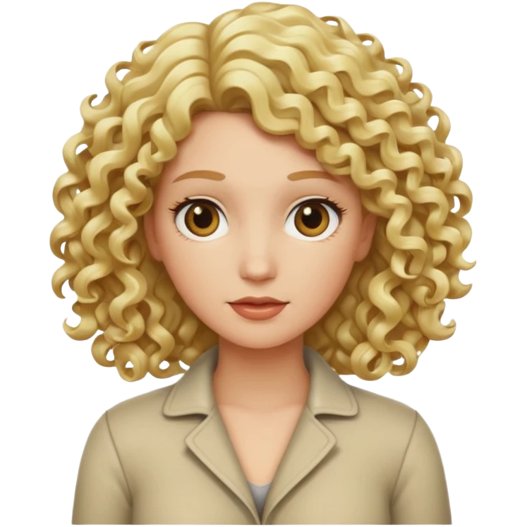 White female with blonde curls emoji