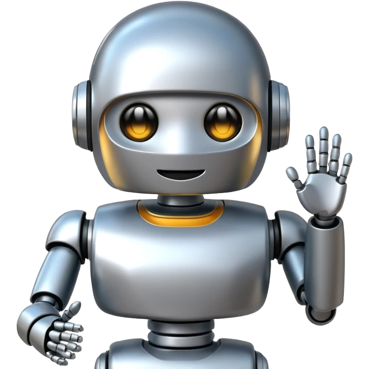 3D friendly robot emoji emoji