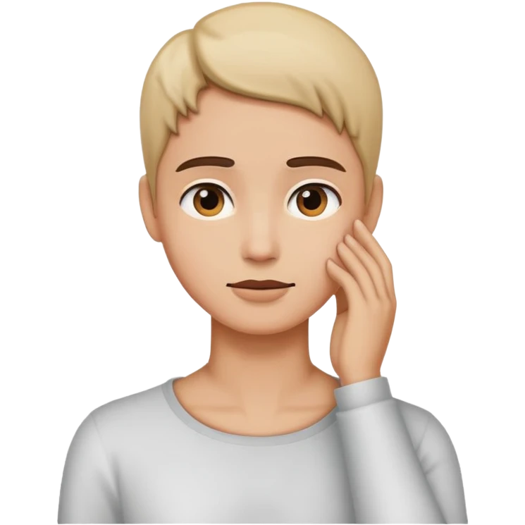 Person holding neck emoji