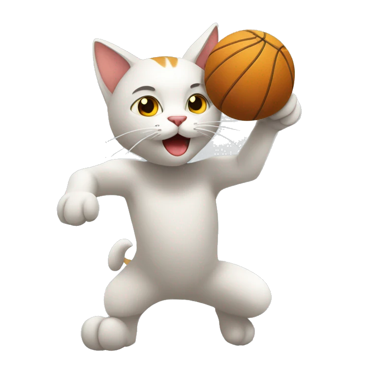 gato jugando con una pelota emoji