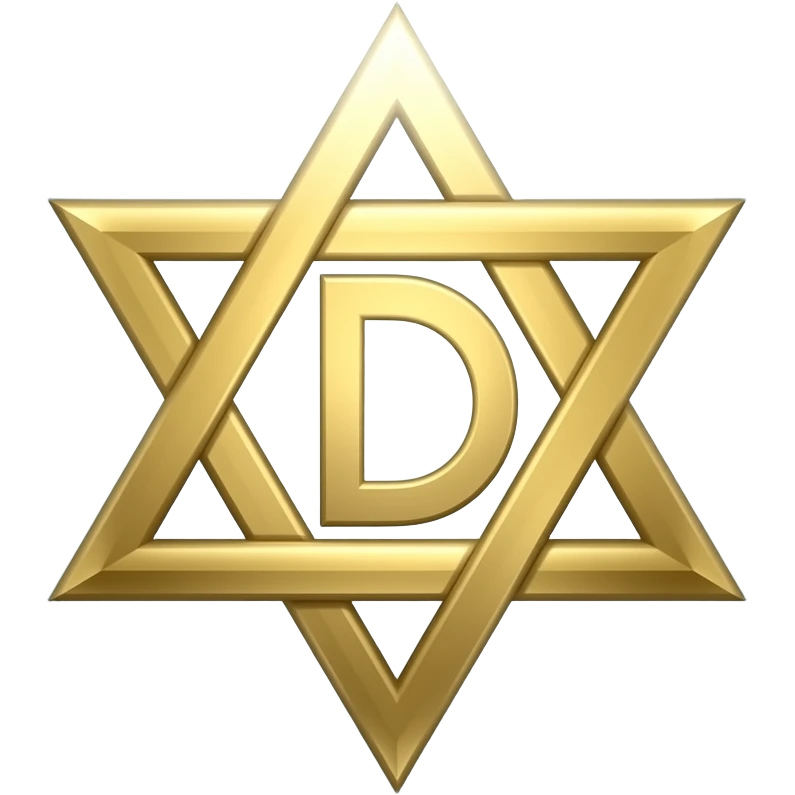 Пятнадцатая буква еврейского алфавита   внутри звёзды давида emoji