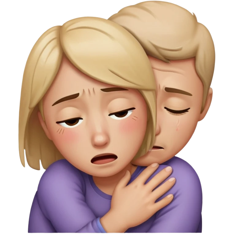 Crying hug emoji