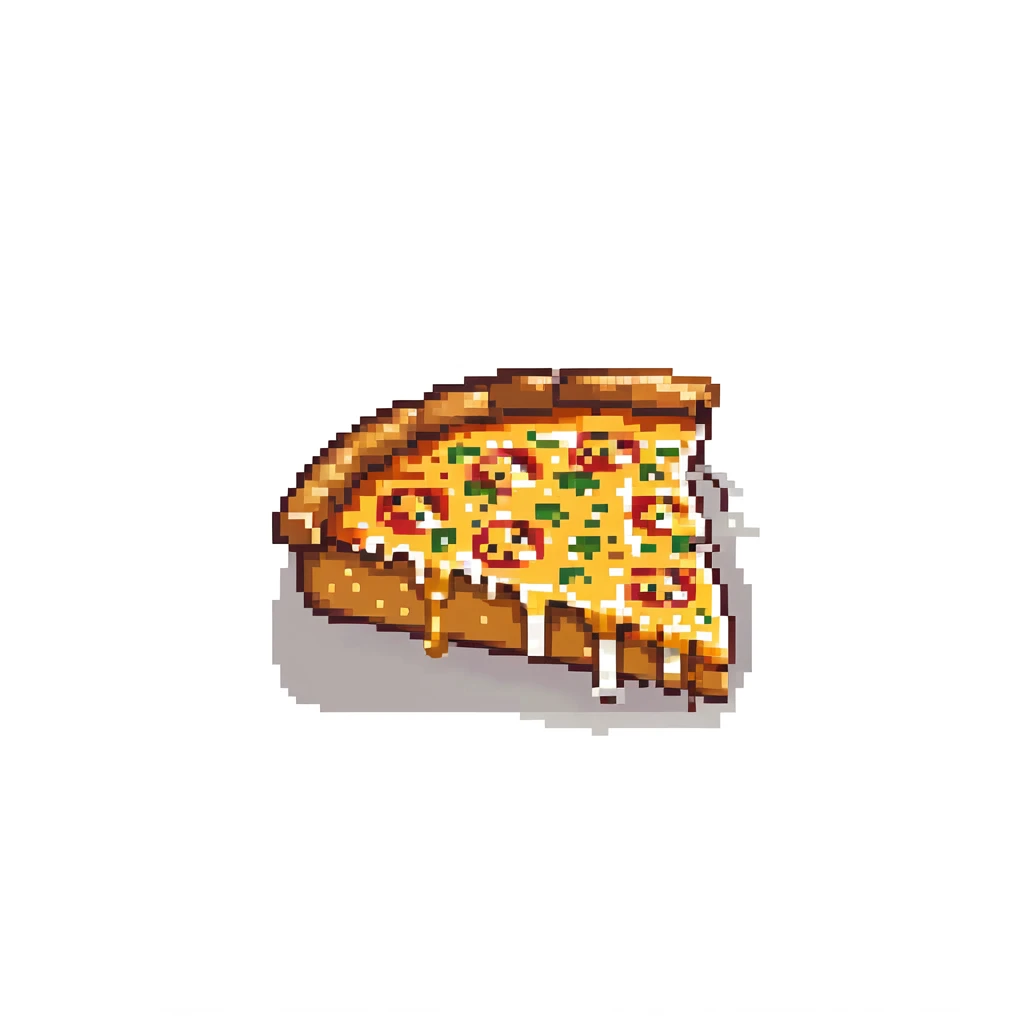 steaming hot pizza slice with melting cheese emoji