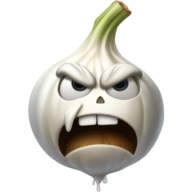 Angry garlic  emoji