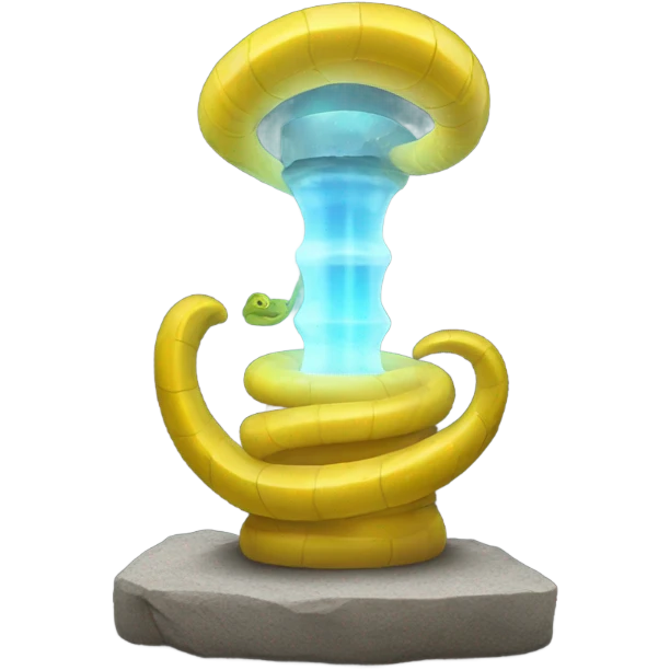 "cobra yellow light" in tube glass support stone emoji