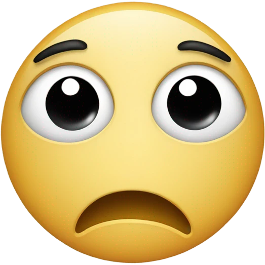 I want it to be like this emoji😧 except the eyes are round like this emoji. However the pupils must point directly to the roght🙄 emoji
