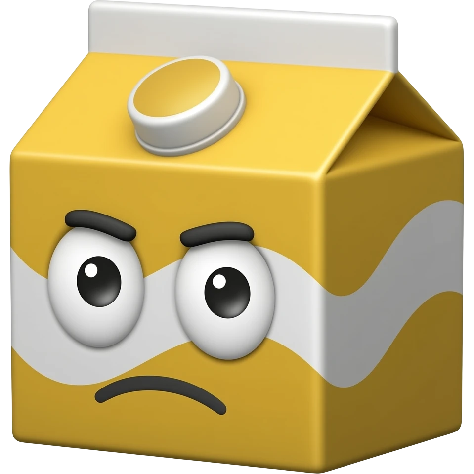 Suspicious looking juice box emoji