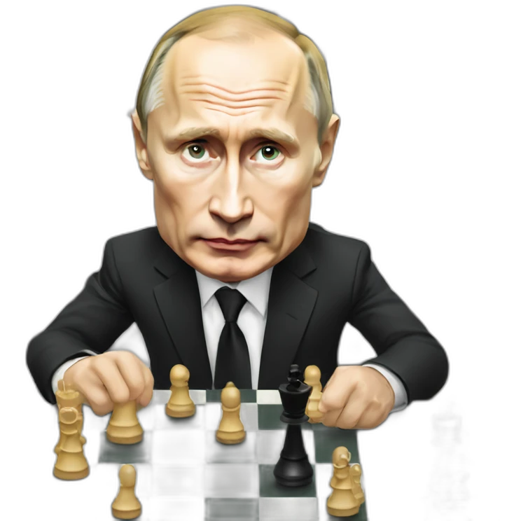 Vladimir Putin playing chess emoji