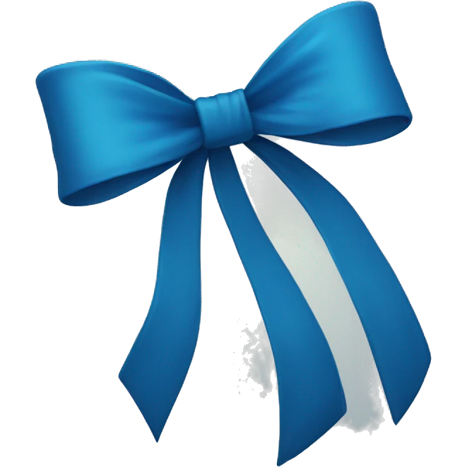 blue bow emoji