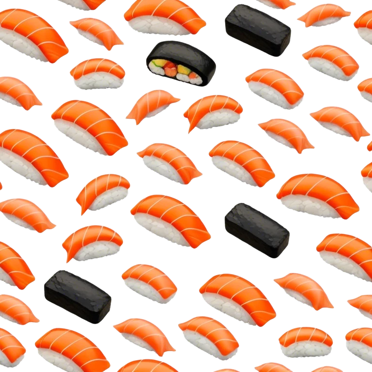 Sushi having diarrhea  emoji
