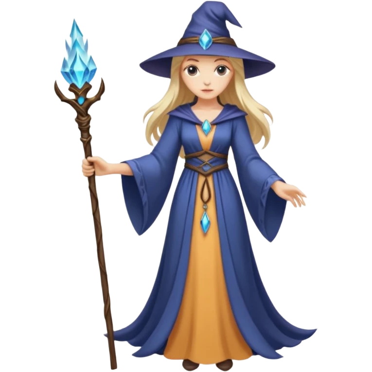 Elegant sorceress – Long dress, staff





 emoji