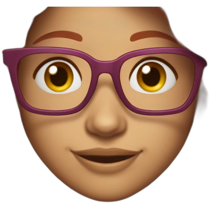 nina long red hair smille glasses emoji