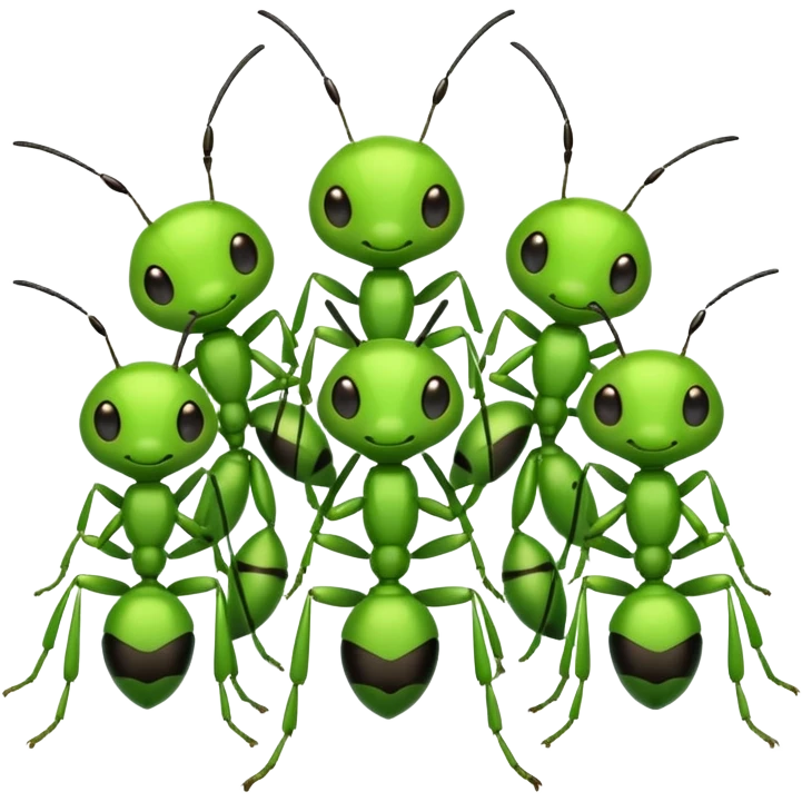 cute green ants emoji