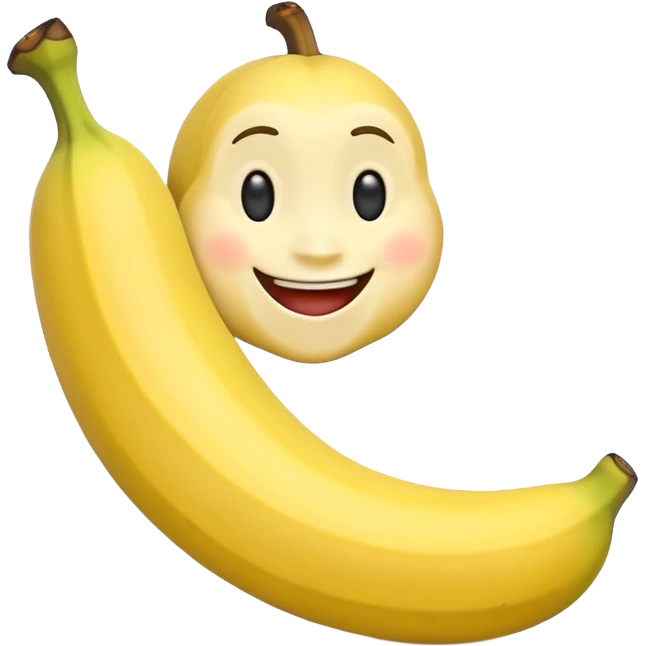 banana with smile emoji