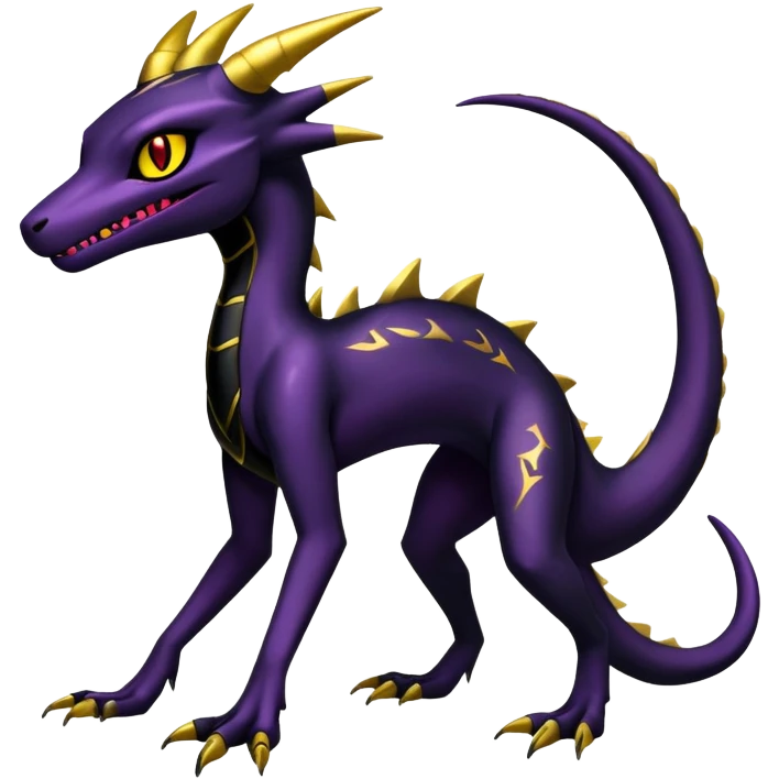 Shiny gothic Salazzle-Salandit-Umbreon-Fakémon-hybrid-creature (full body) 4 legs emoji