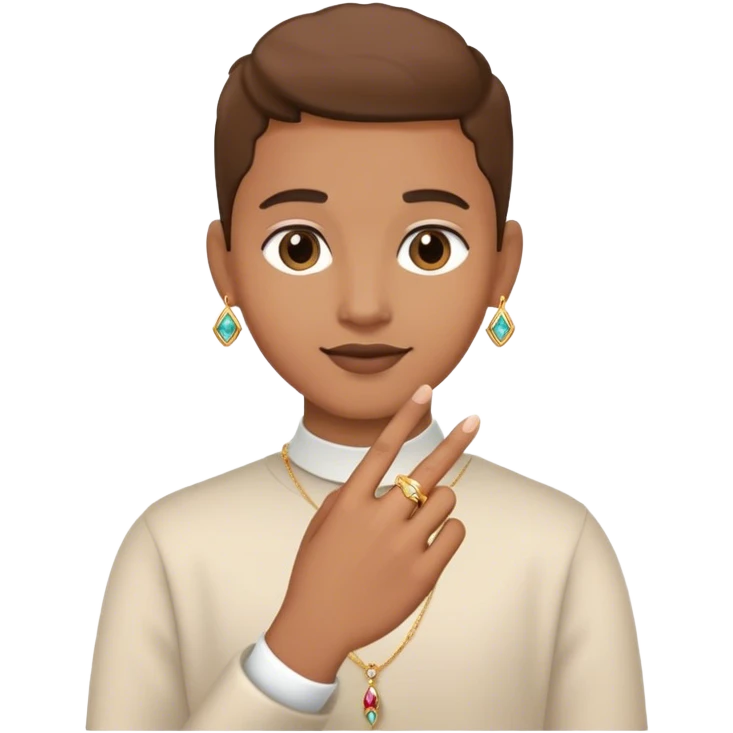 jewelry and friendship in focus with a ring emoji