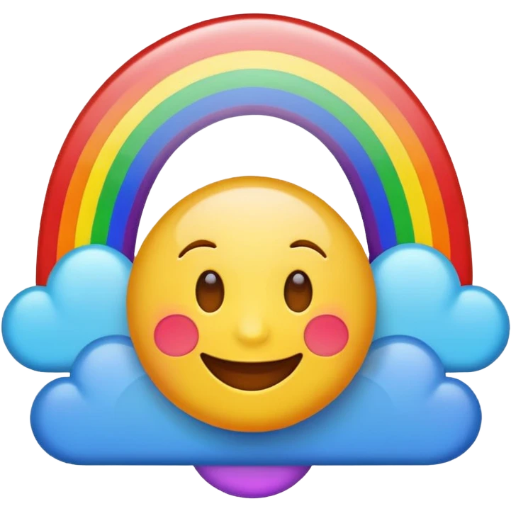 emoji with rainbow  emoji