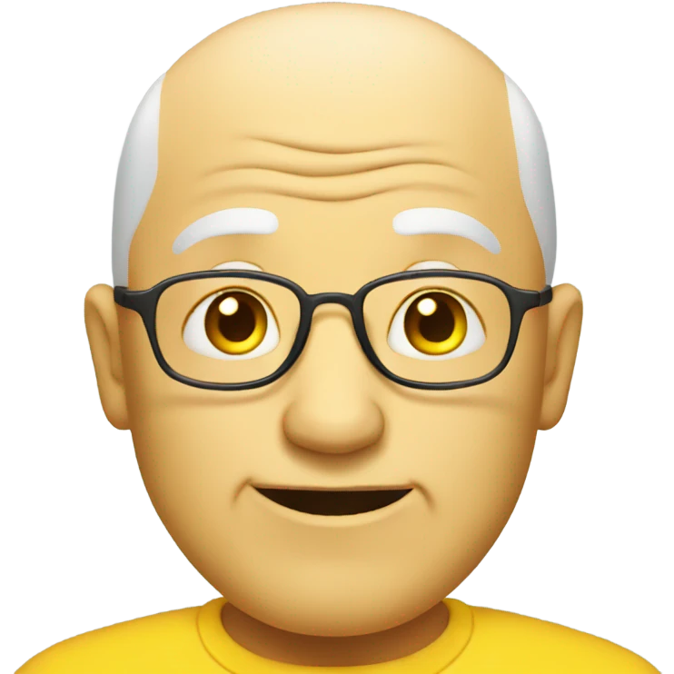 bald old man in yellow emoji