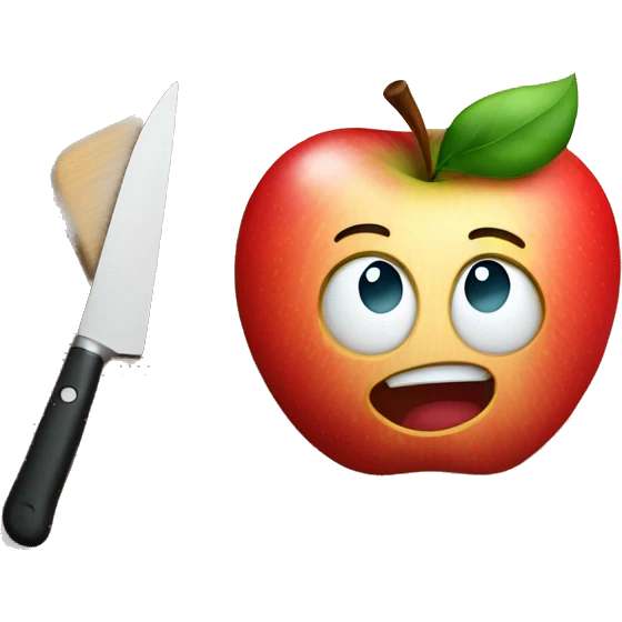 apple on cutting board emoji