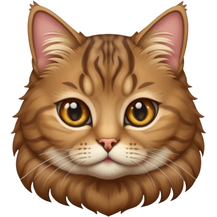 Persian brown tabby cat cute eyes emoji