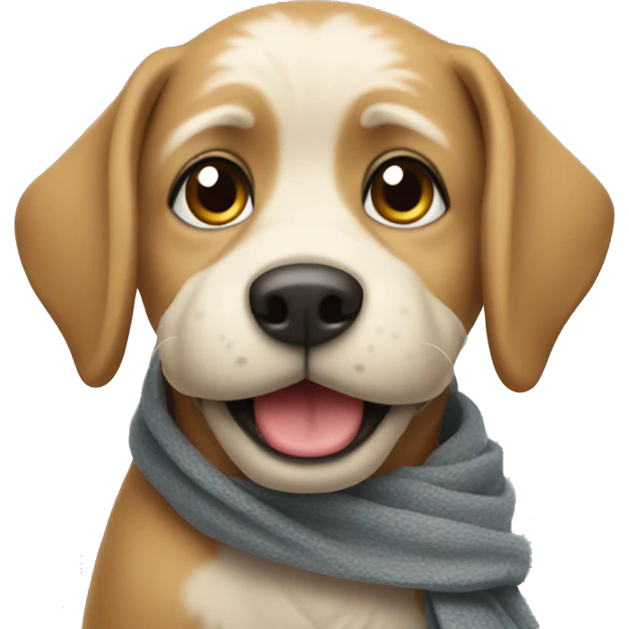 hund mit schal emoji
