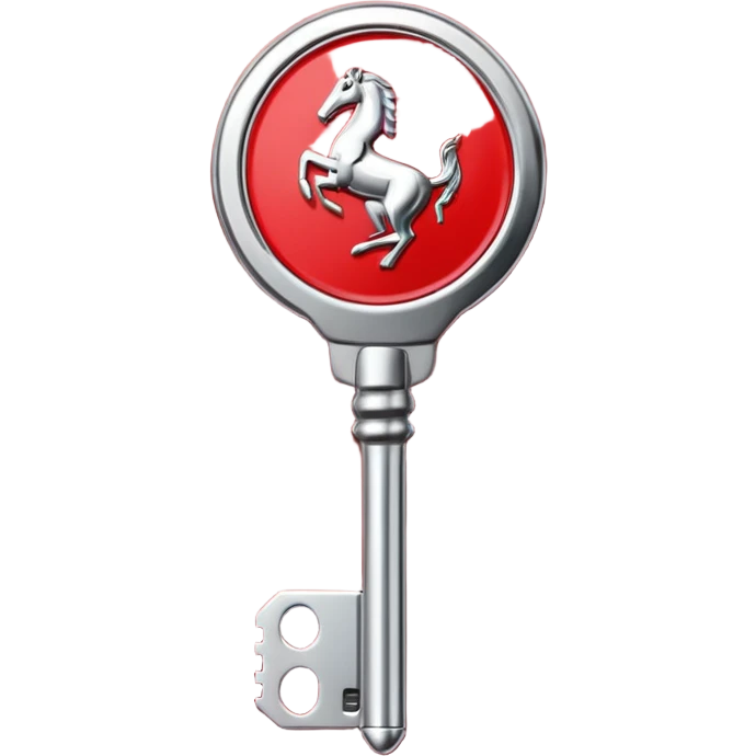 red Ferrari key with a red background emoji