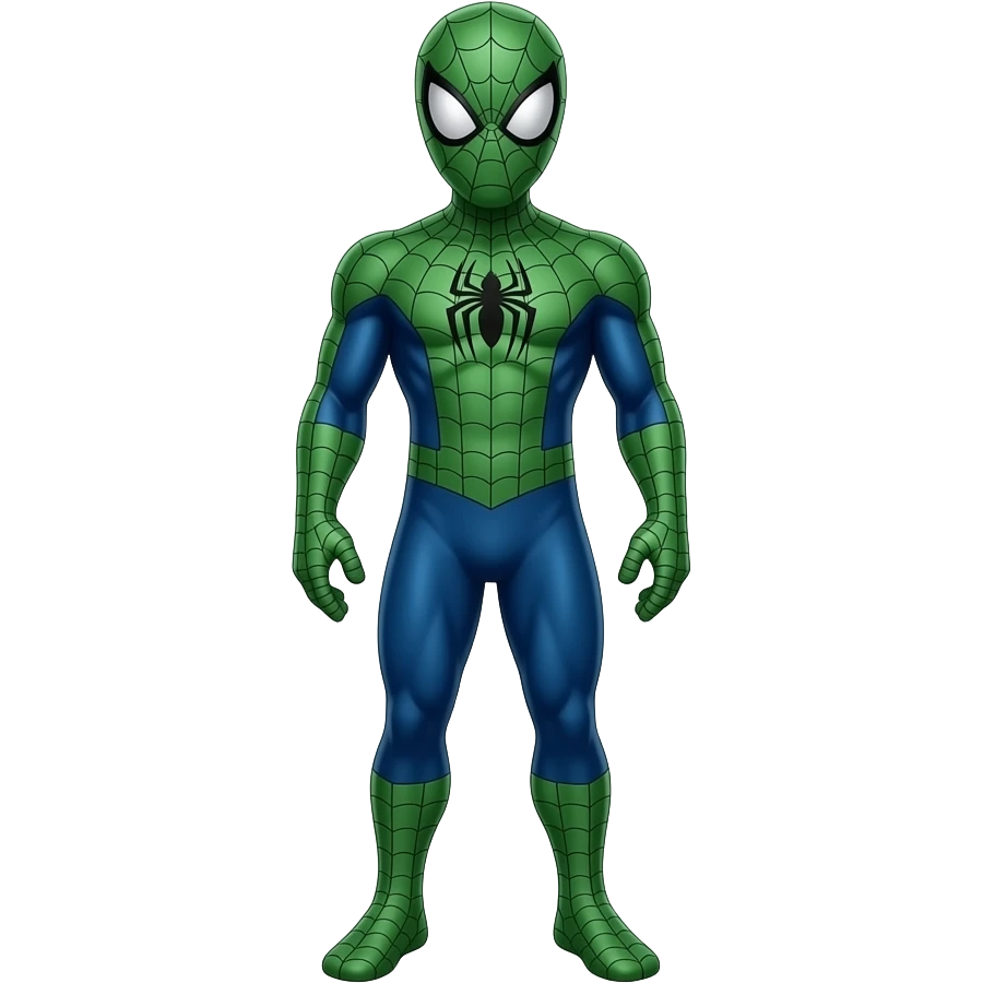 SPIDERMAN VERDE CUERPO COMPLETO SIN MASCARA emoji
